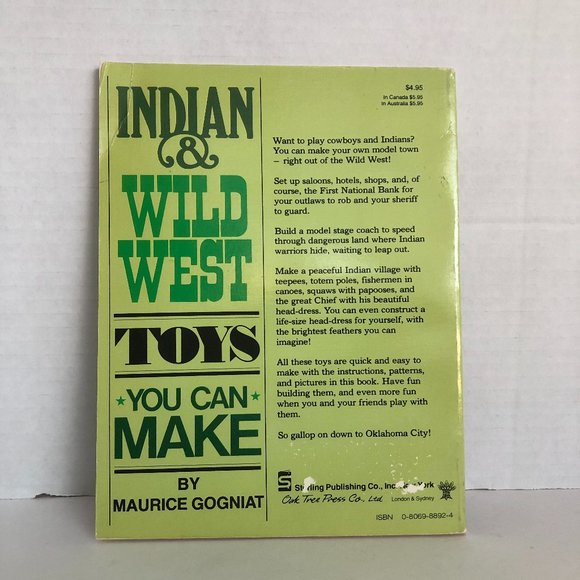 Indian and Wild West Toys You Can Make Paperback - 1980 by Maurice Gogniat - Picture 2 of 16